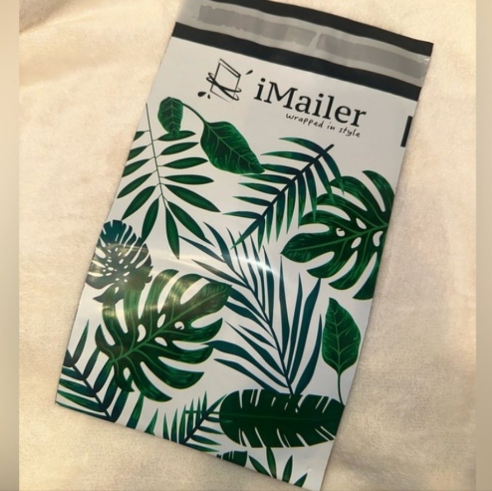 15 Tropical Green Leaf Polymailers 6x9 - Picture 2 of 2